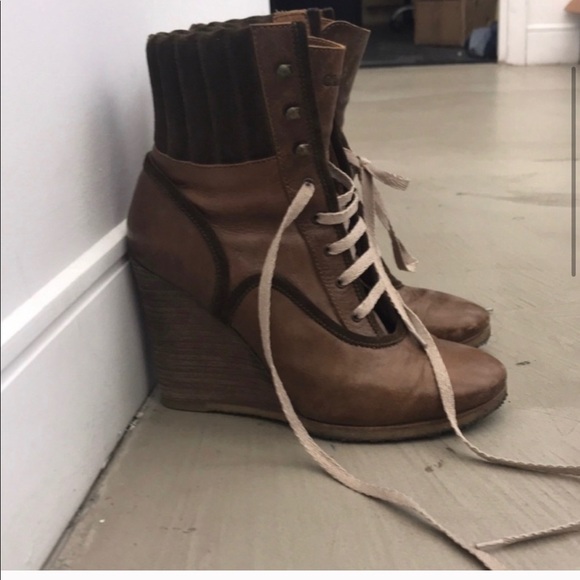 Chloe lace up wedge boots - Picture 4 of 6